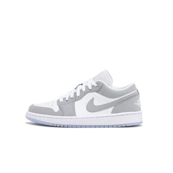 Pair of Nike Jordan 1 Lows Wolf Grey available at SneakElite with free delivery across Pakistan
