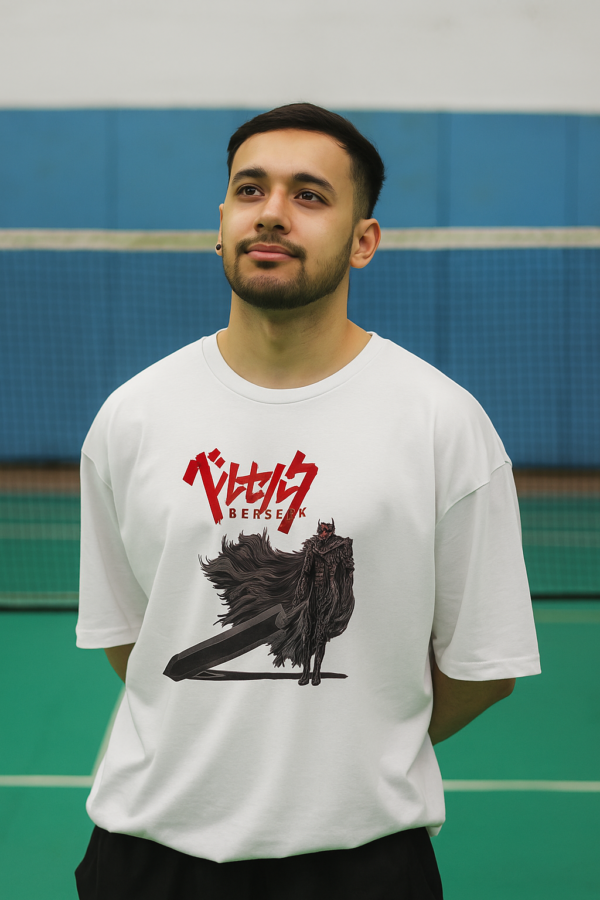 Berserk Drop Shoulder Tee White