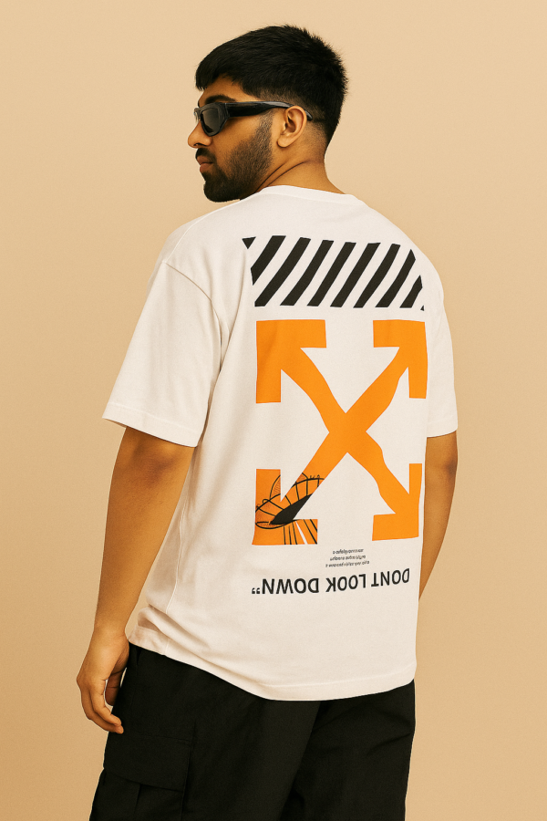 Off-White Drop Shoulder Tee White/Yellow