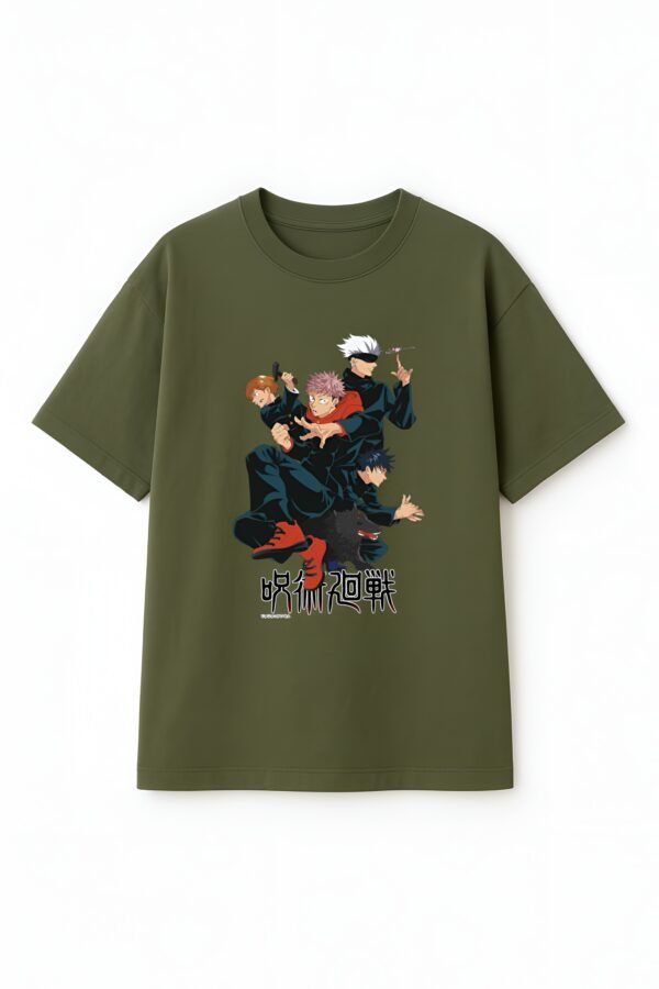 JiuJutsu kaisen Olive Tee