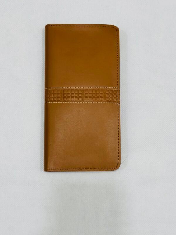 Tan Embossed Leather Wallet